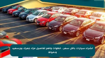 لشراء سيارات بأقل سعر.. خطوات وأهم تفاصيل مزاد جمرك بورسعيد ودمياط